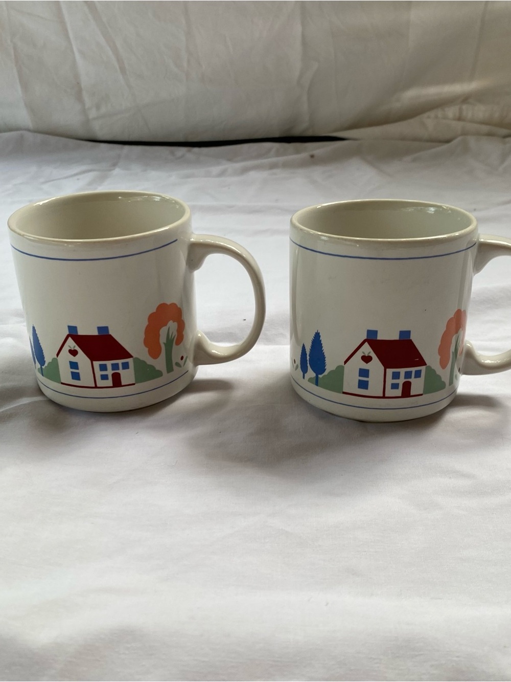 Vintage Set of 2 Cottagecore Mugs Elizabeth Berry Fine China Tea Coffee Cups - Picture 4 of 7